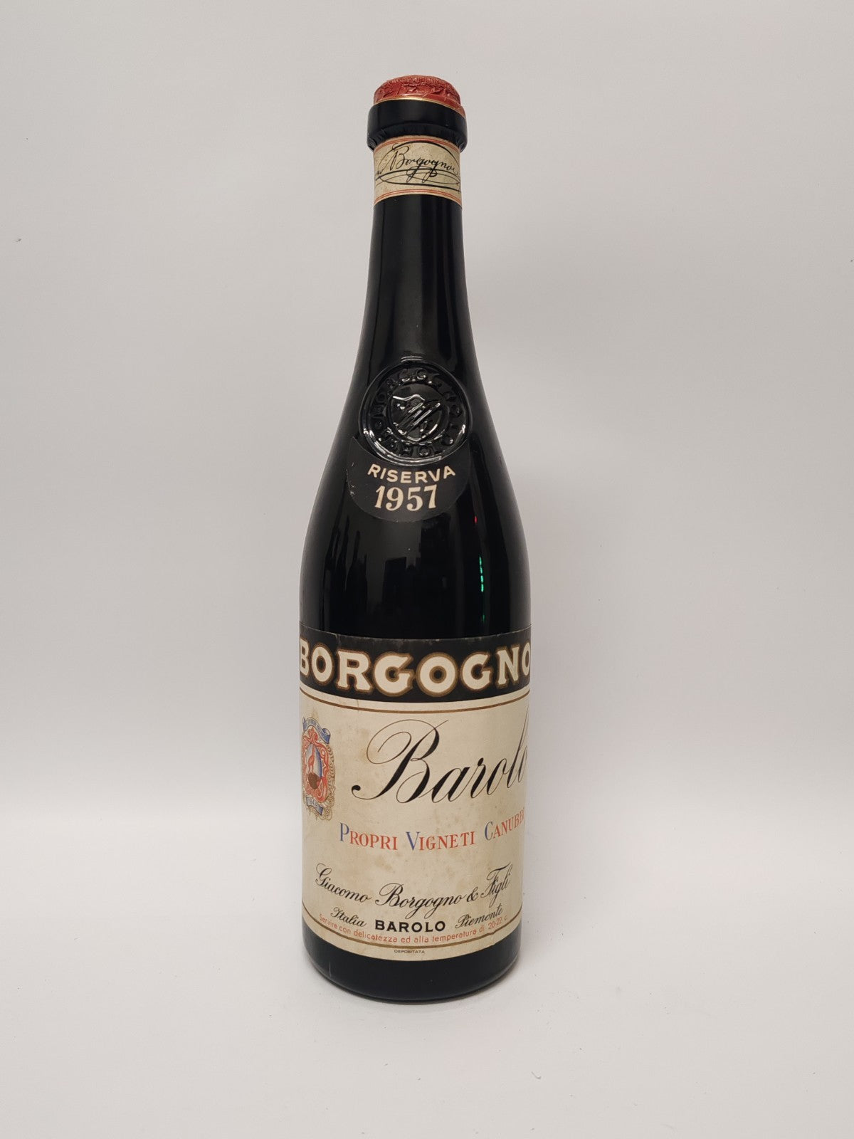 Barolo Borgogno Riserva 1957 – 0,72 l 13,5% – Top Zustand, Rarität
