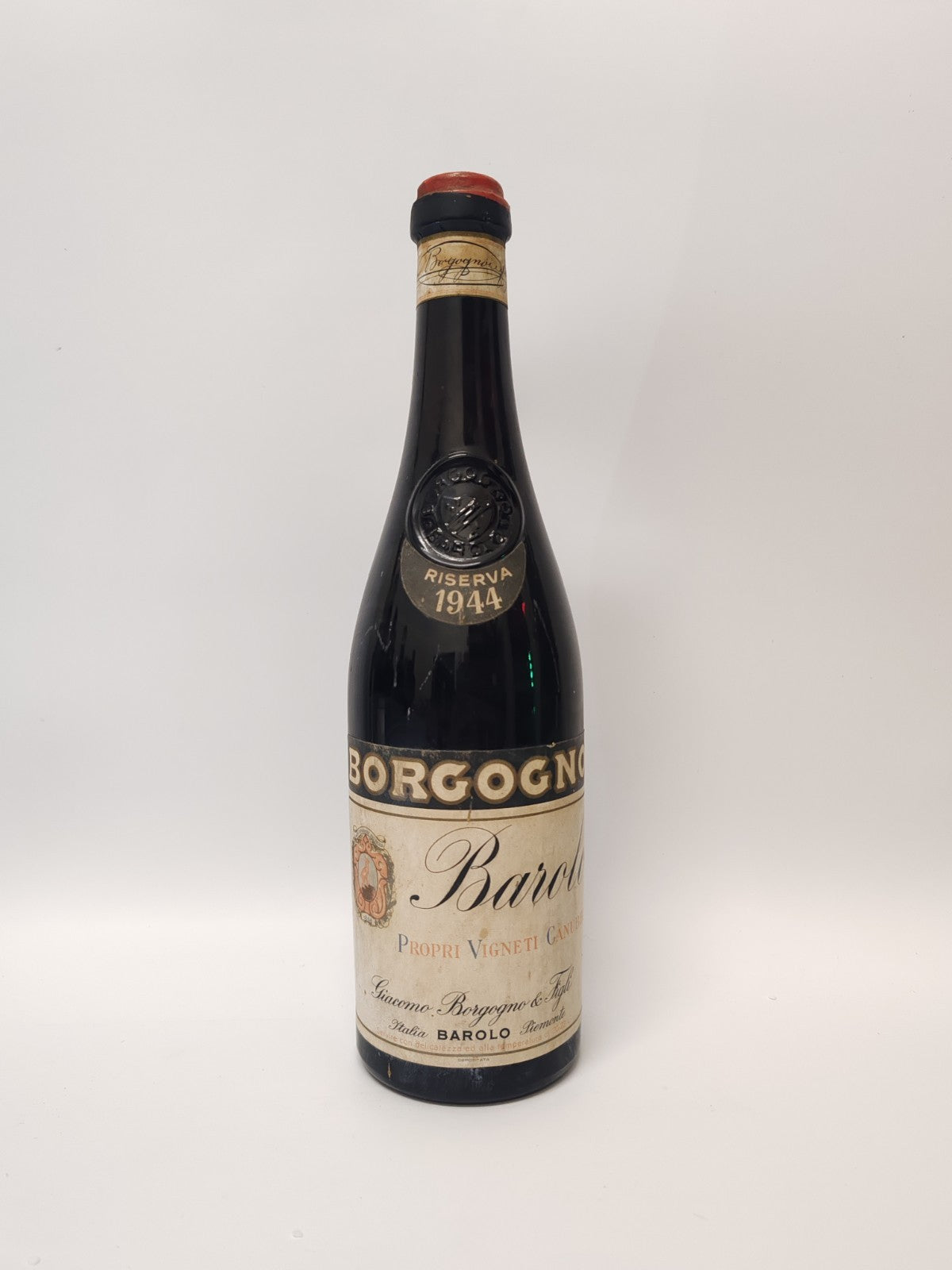 Barolo Borgogno Riserva 1944 – 0,72 l 13,5% – Top Zustand, sehr guter Füllstand,
