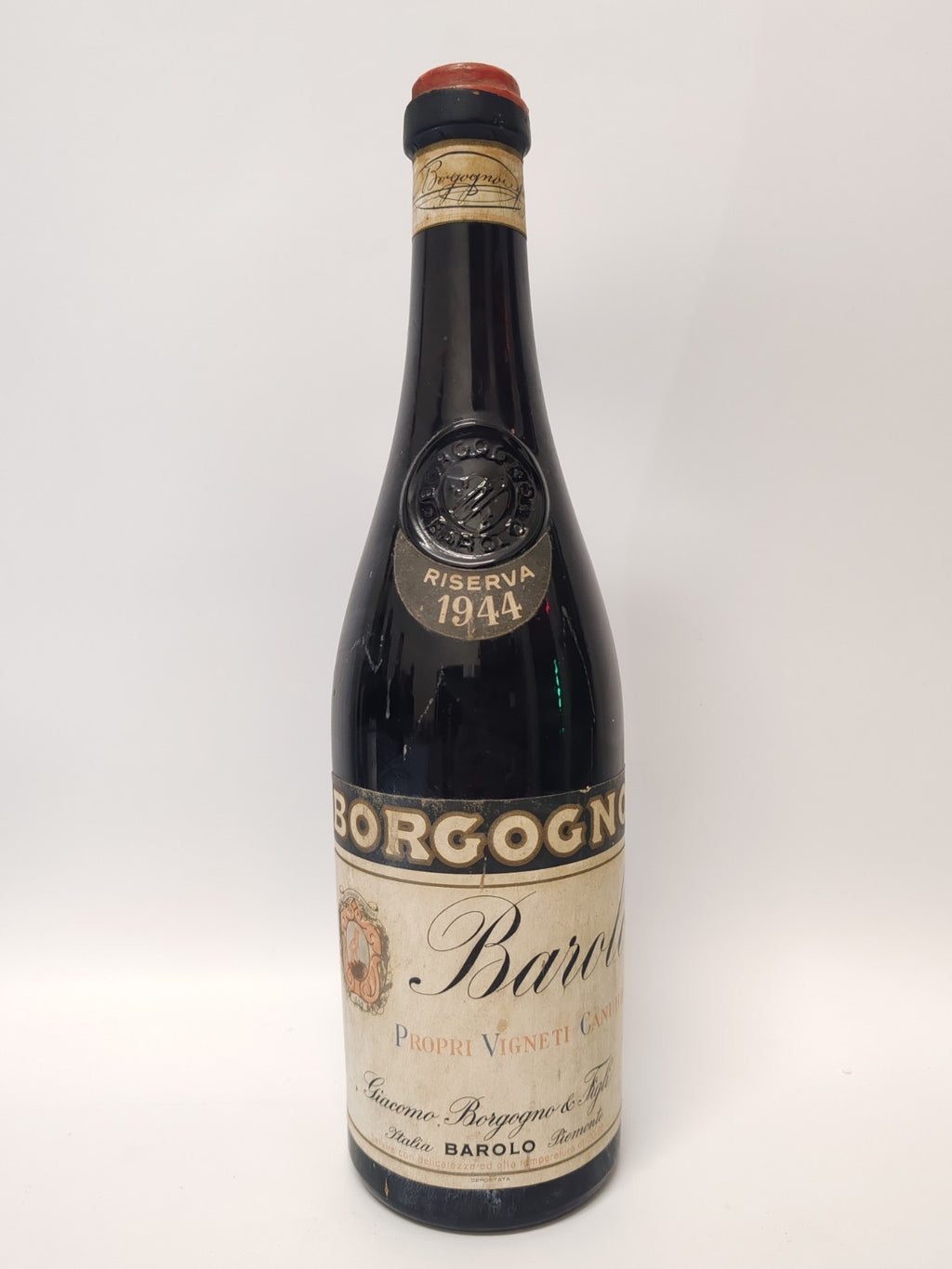Barolo Borgogno Riserva 1944 – 0,72 l 13,5% – Top Zustand, sehr guter Füllstand,