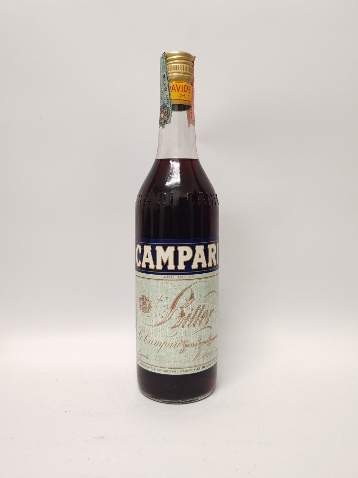 Campari Bitter Milano 1980er • 0,75L 25% • Rare Vintage Italian Liqueur