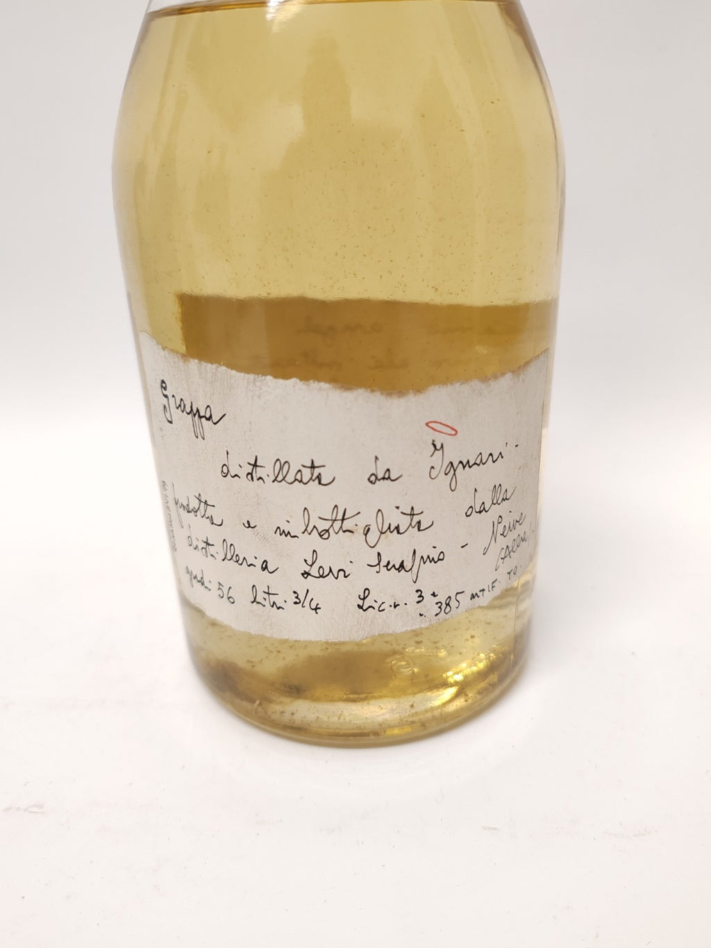 Romano Levi Grappa 1979 • Rare Collector Bottle • 3/4 L • 56% • Handg. Etikette