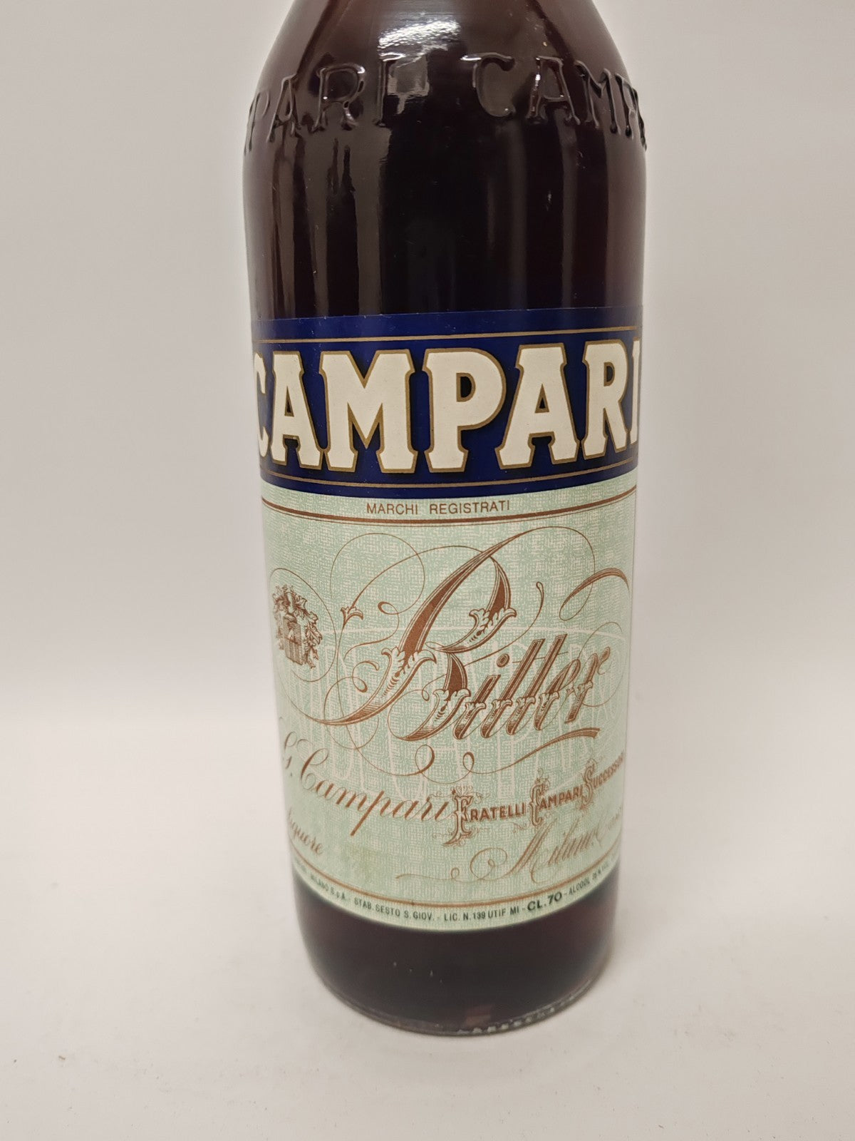 Campari Bitter Milano 1980er • 0,75L 25% • Rare Vintage Italian Liqueur