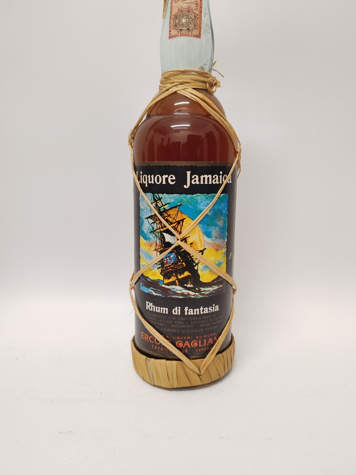Liquore Jamaica RHUM – Fantasia Ercole Gagliano – 0,75 L – 40 % Vol – 1980er