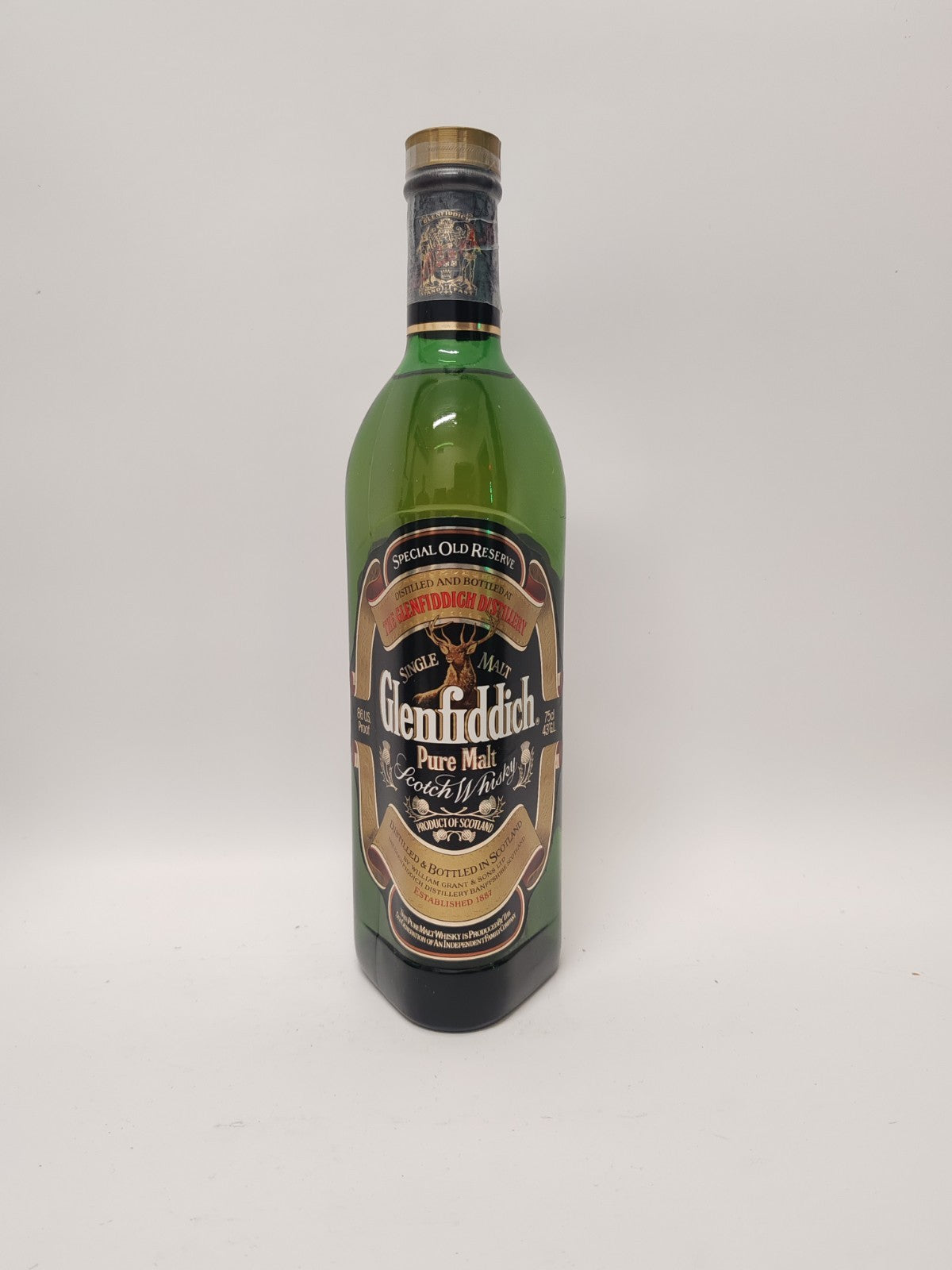 Glenfiddich Single Pure Malt Scotch Whisky – 75 cl – 43 % – ca. 1980 – Vintage