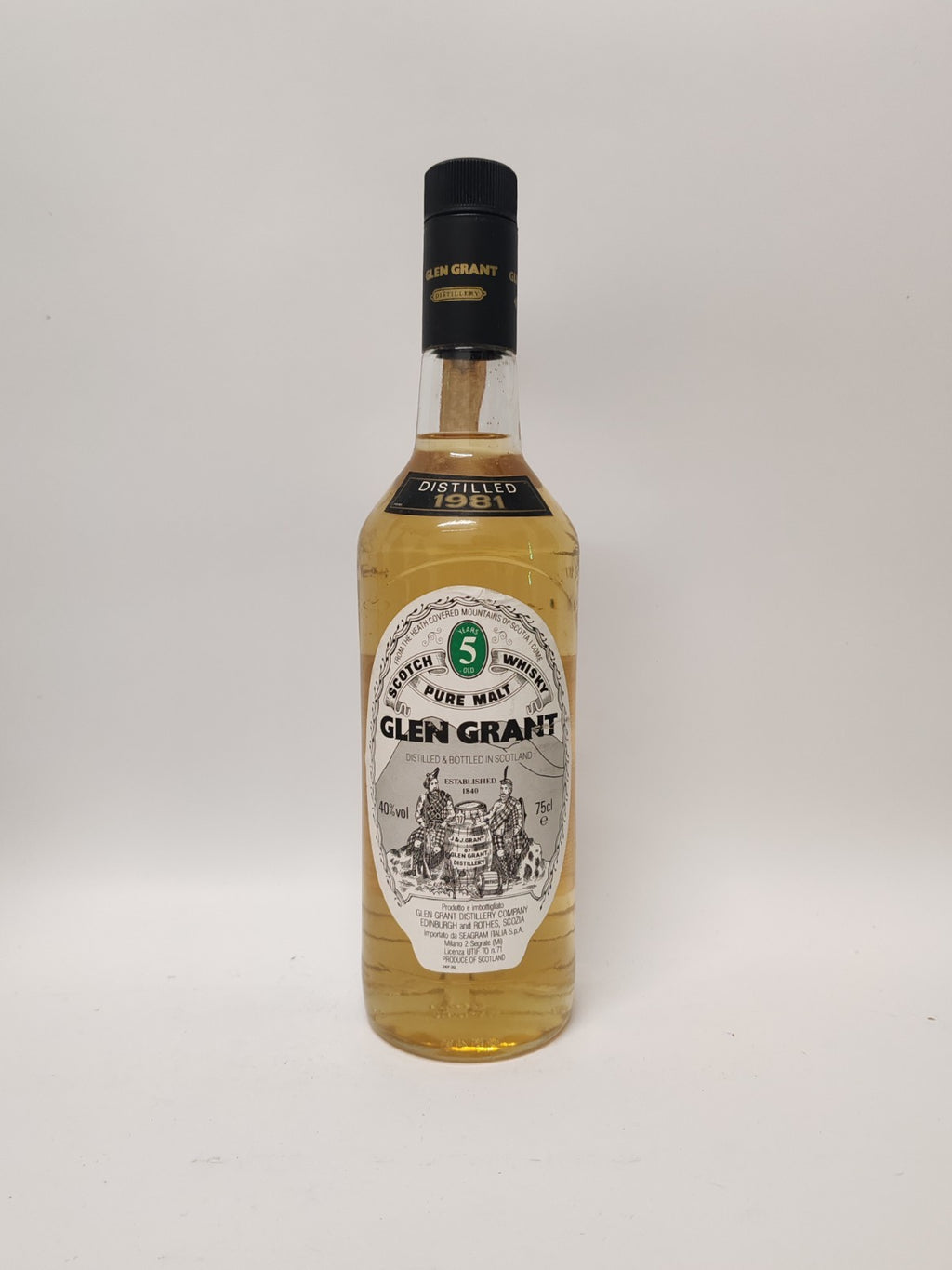 Glen Grant 5 Years Old Pure Malt Scotch Whisky – Distilled 1981 – 70cl 40%