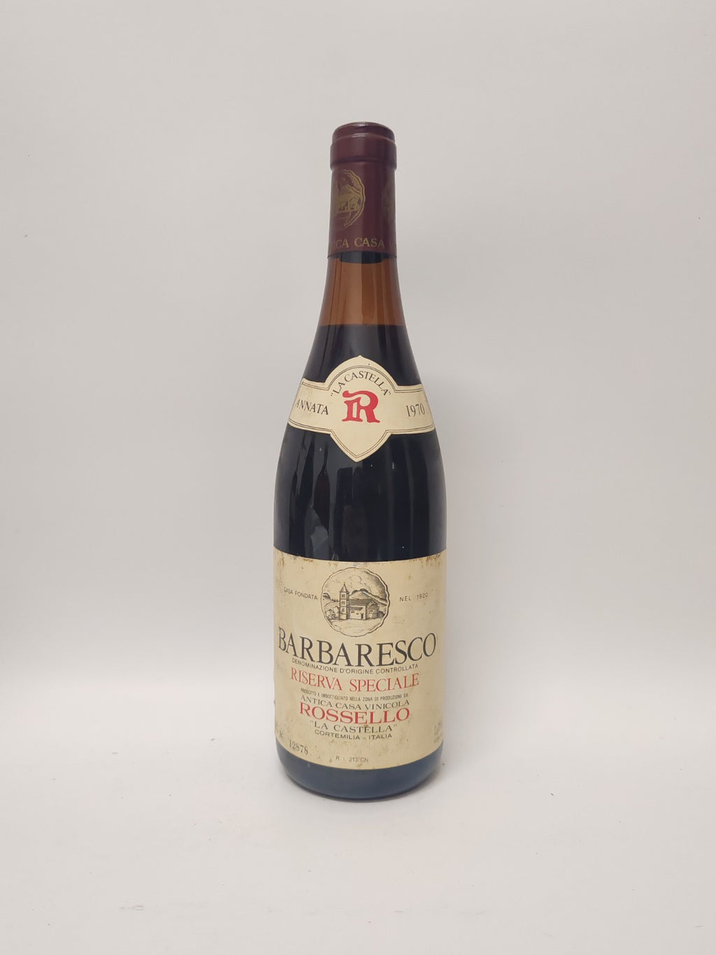 Barbaresco DOC Riserva Speciale 1970 La Castellana – Rossello Cortemilia  selten