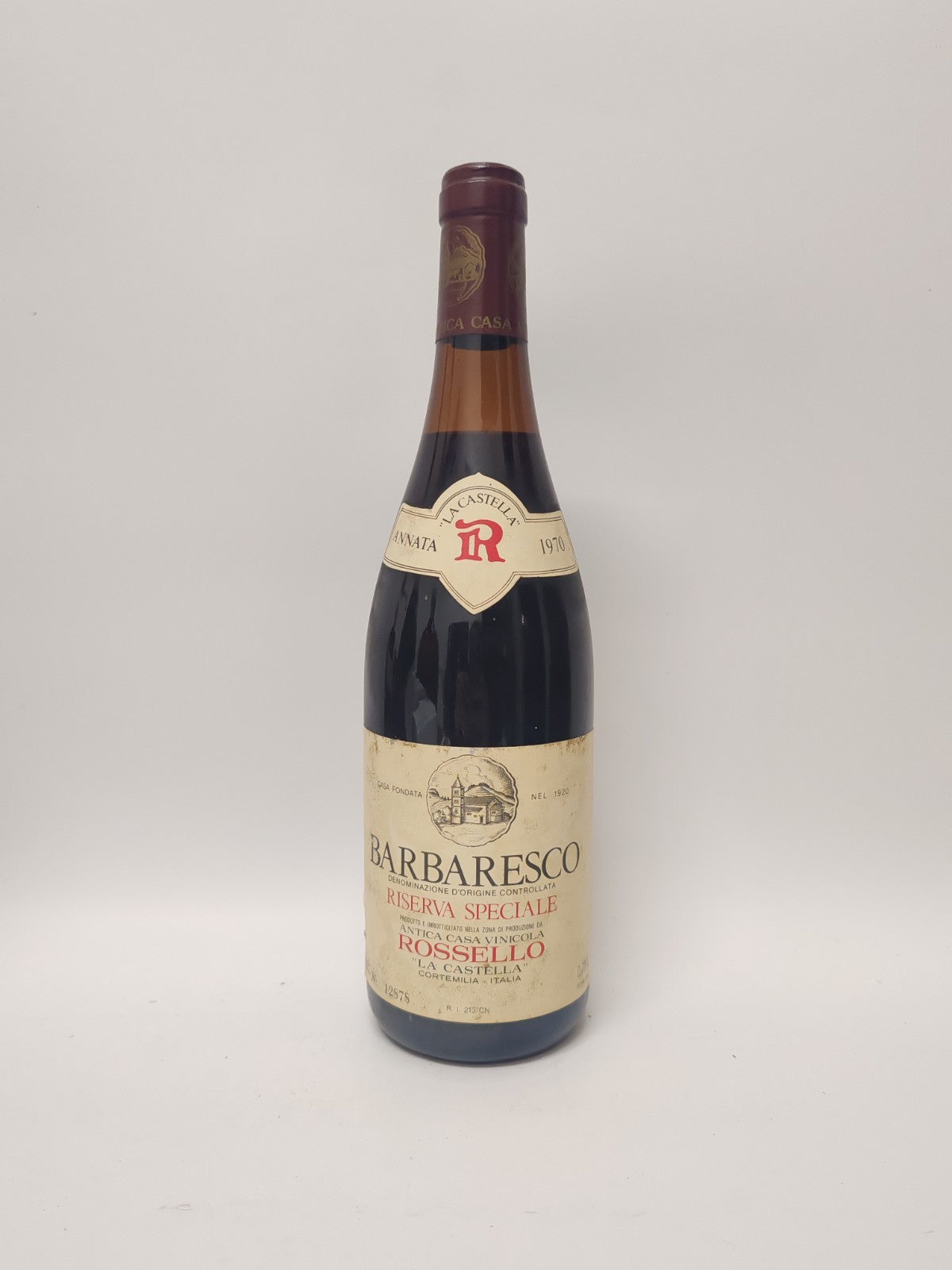 Barbaresco DOC Riserva Speciale 1970 La Castellana – Rossello Cortemilia  selten