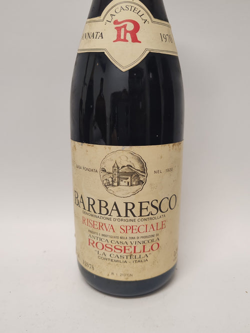 Barbaresco DOC Riserva Speciale 1970 La Castellana – Rossello Cortemilia  selten