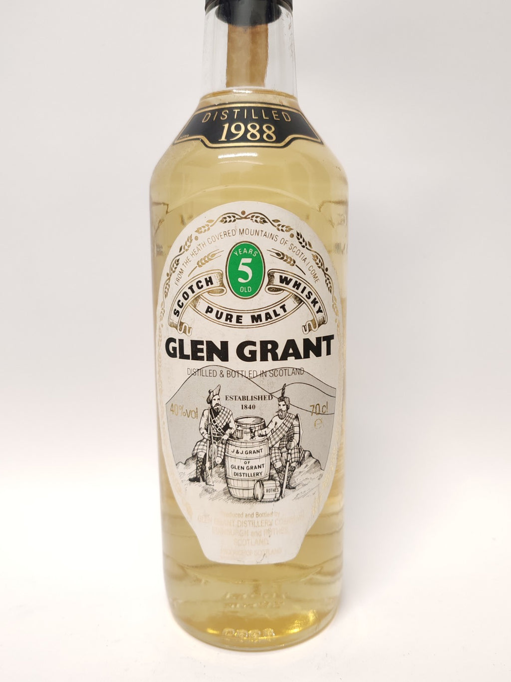 Glen Grant 5 Years Old Pure Malt Scotch Whisky – Distilled 1988 – 70cl 40%