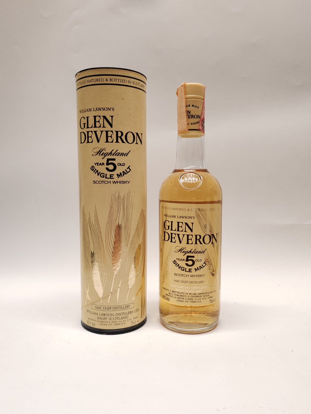 Glen Deveron 5 Years Single Malt Scotch Whisky – 75cl – 40% – mit Originalbox