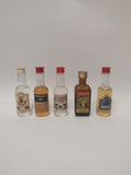 Seltenes 5er Set Rum Miniaturen – Vintage 70iger– Versiegelt & Perfekter Zustand