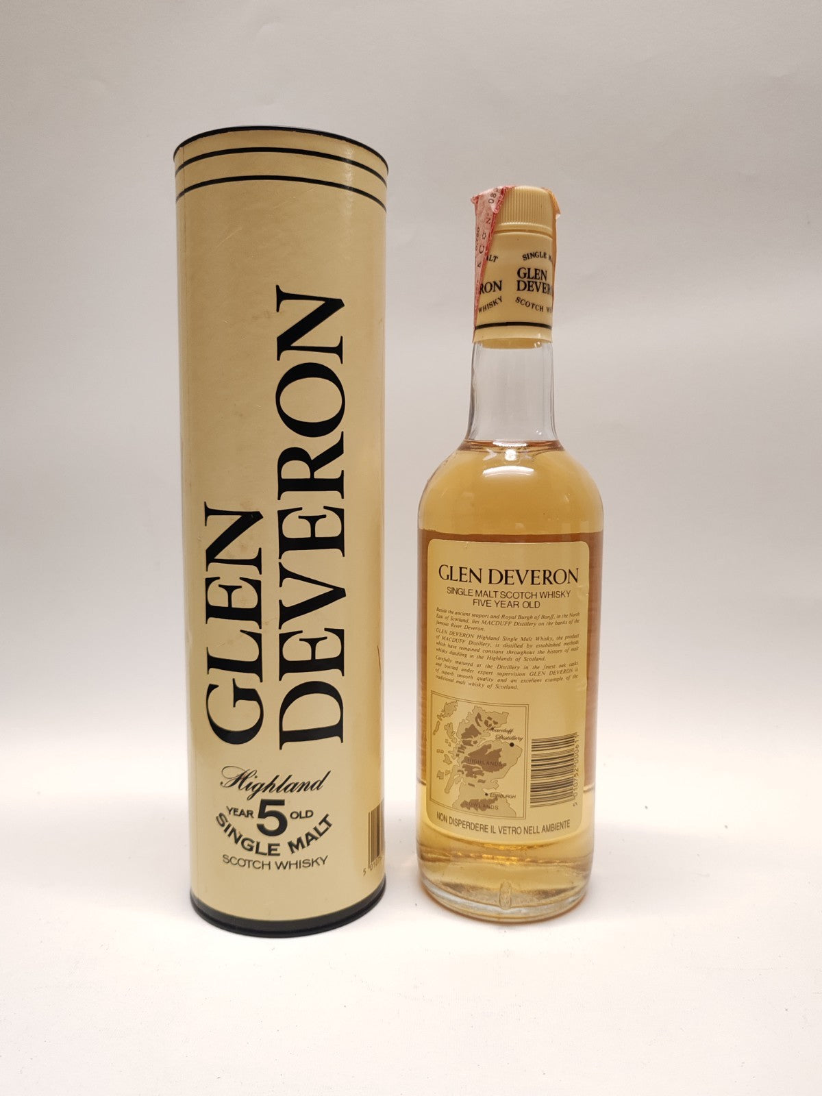 Glen Deveron 5 Years Single Malt Scotch Whisky – 75cl – 40% – mit Originalbox