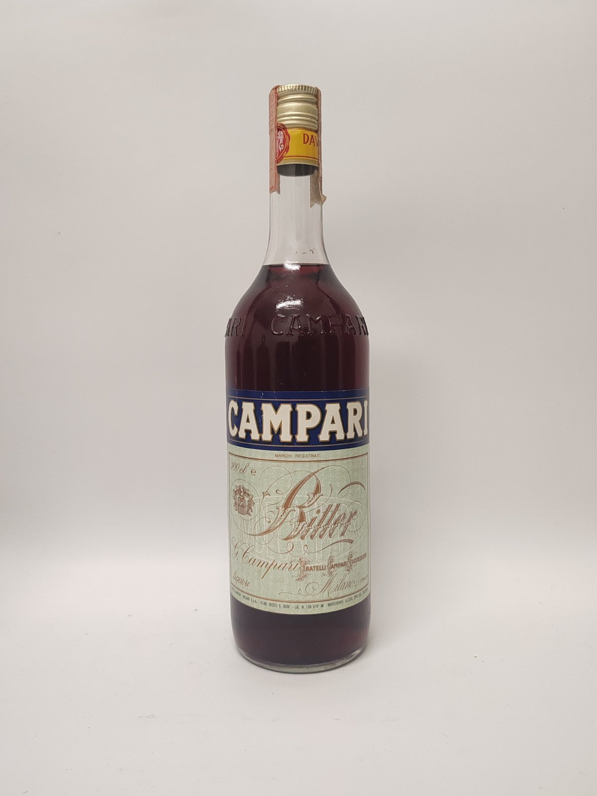 Campari Bitter 1 L – 80er Jahre – versiegelt– 25 % vol –seltene Sammlerflasche