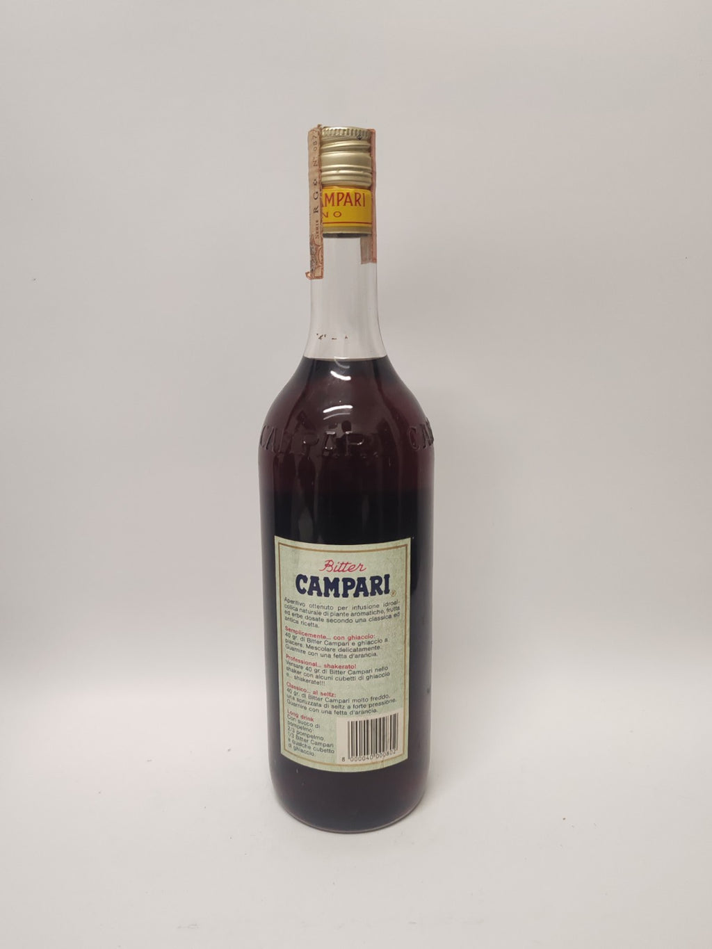 Campari Bitter 1 L – 80er Jahre – versiegelt– 25 % vol –seltene Sammlerflasche