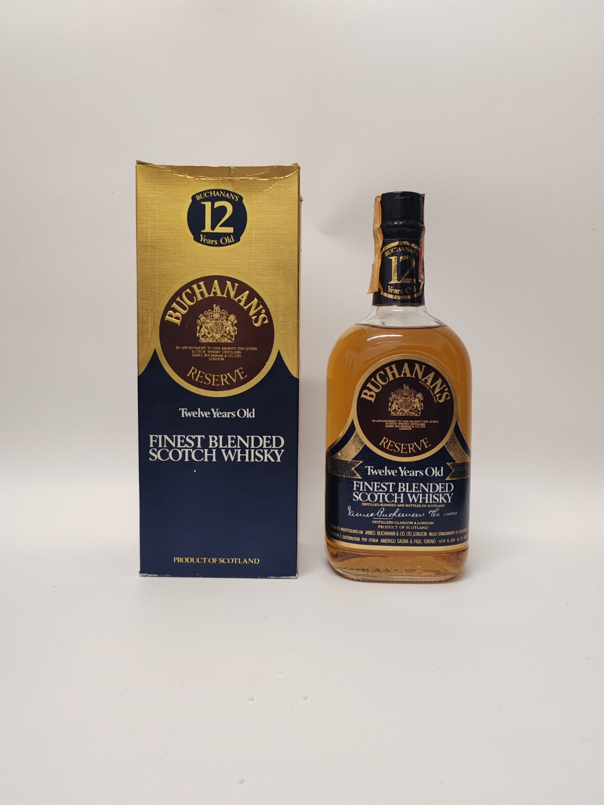 Buchanan’s Reserve 12 Jahre Whisky 75cl 40% – Rare Blended Scotch, Vintage 80er,