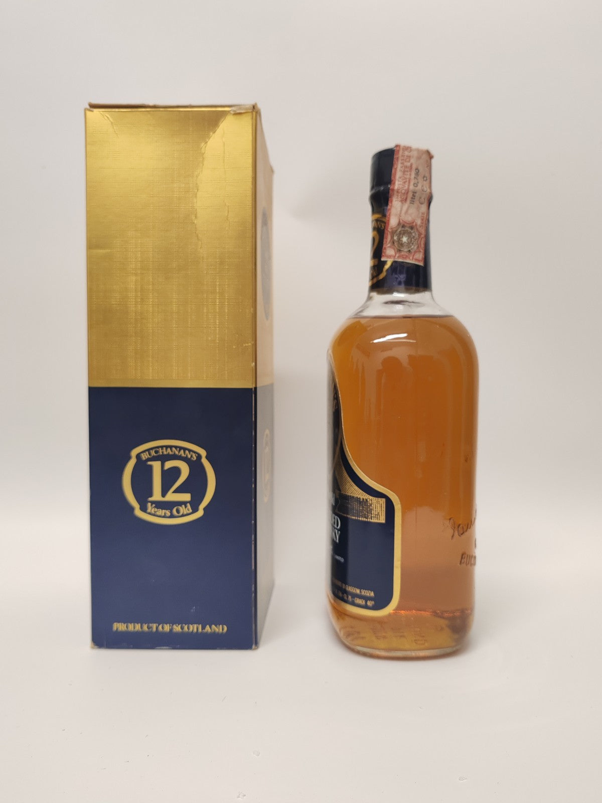 Buchanan’s Reserve 12 Jahre Whisky 75cl 40% – Rare Blended Scotch, Vintage 80er,