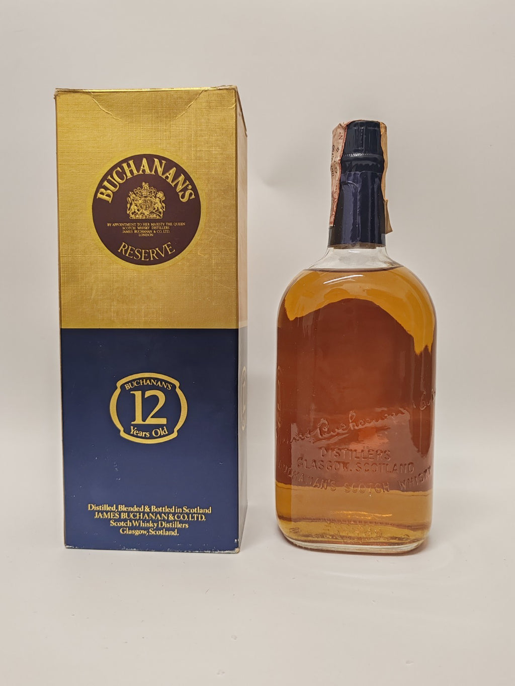 Buchanan’s Reserve 12 Jahre Whisky 75cl 40% – Rare Blended Scotch, Vintage 80er,