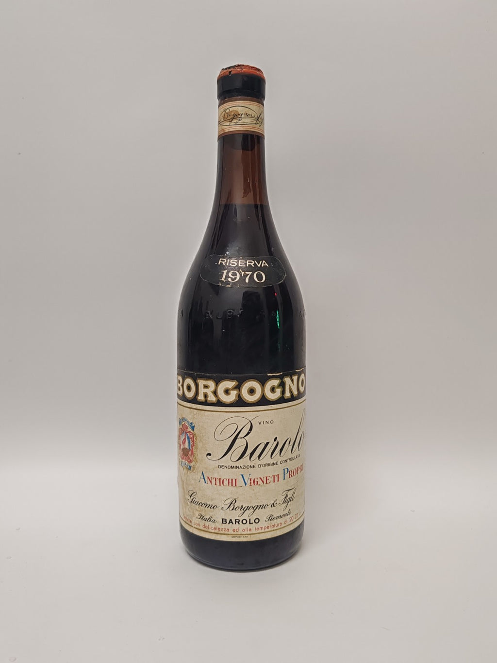 Barolo Borgogno Riserva 1970 – 0,72 l 13,5% – Top Zustand, sehr guter Füllstand,