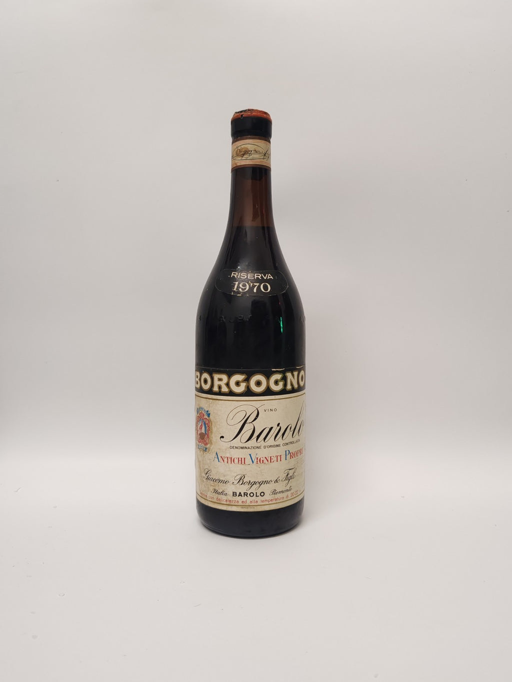 Barolo Borgogno Riserva 1970 – 0,72 l 13,5% – Top Zustand, sehr guter Füllstand,