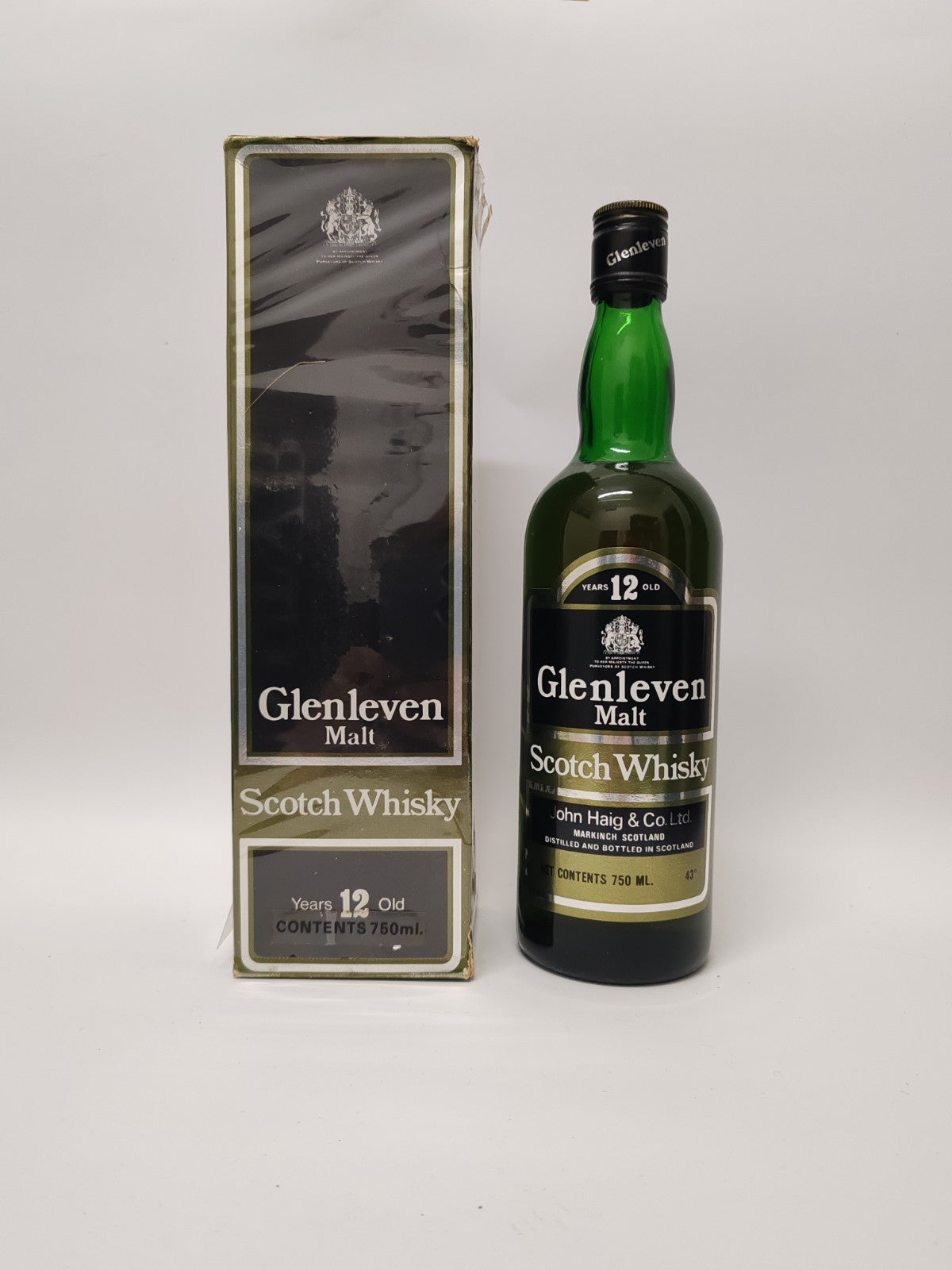 Glenleven 12 Years Old Malt Scotch Whisky – 750ml – 43% – 1980er Jahre – Selten