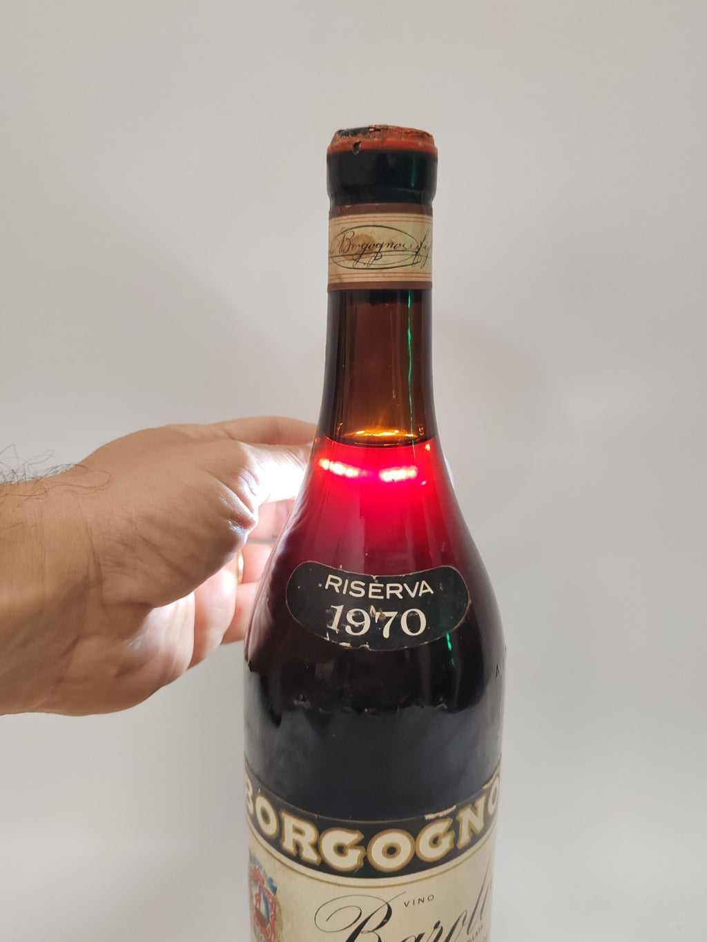Barolo Borgogno Riserva 1970 – 0,72 l 13,5% – Top Zustand, sehr guter Füllstand,