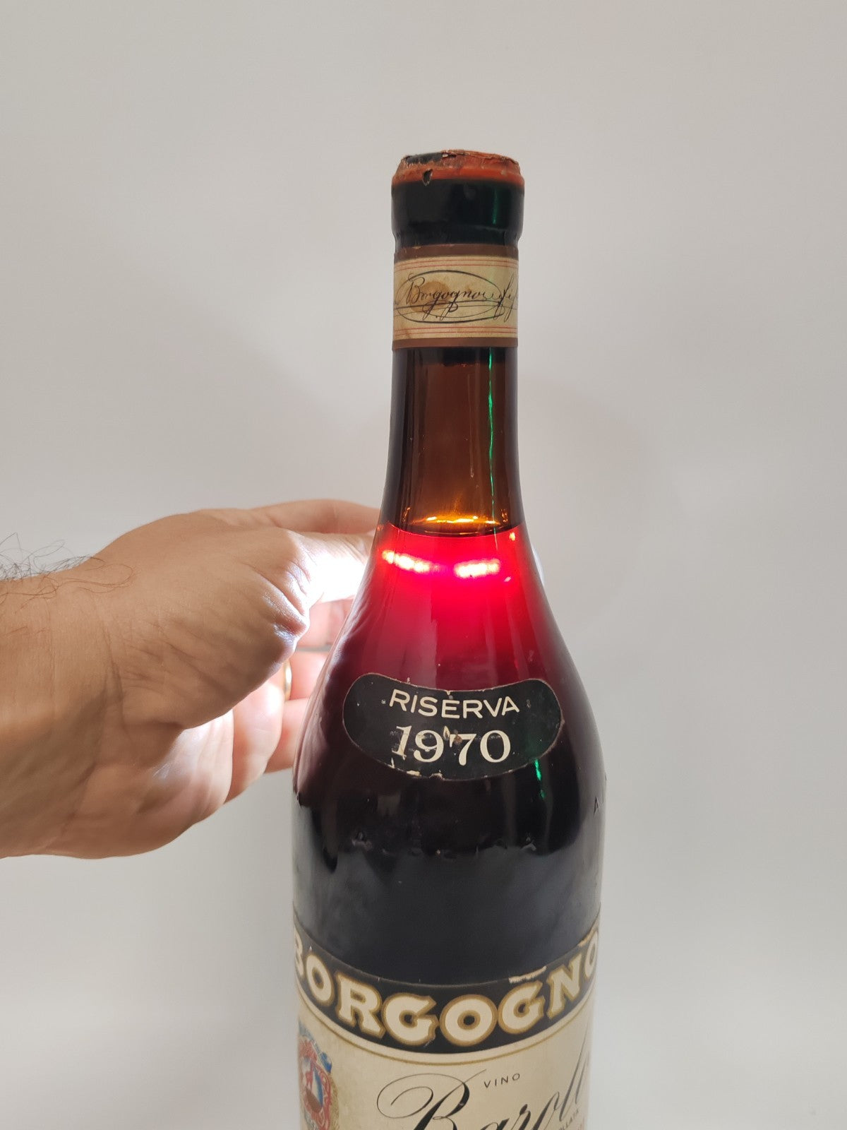 Barolo Borgogno Riserva 1970 – 0,72 l 13,5% – Top Zustand, sehr guter Füllstand,