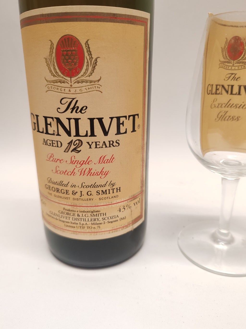 Glenlivet 12 Years All Malt Scotch Whisky Sonderausgabe Mit Schachtel Und Glas