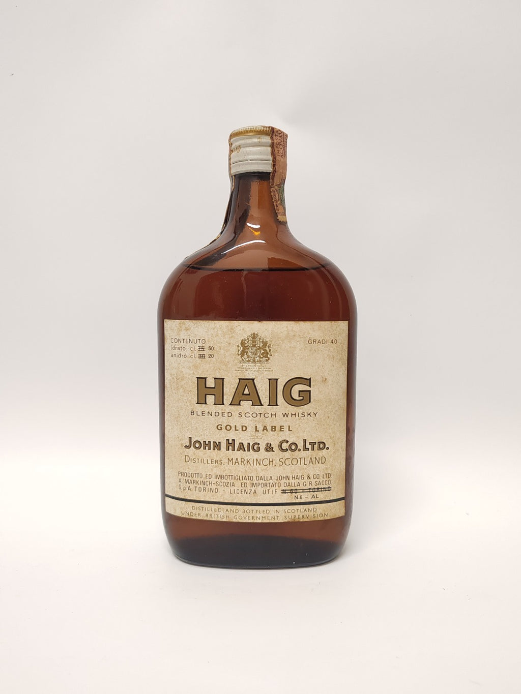 Seltene Haig Blended Scotch Whisky Gold Label – John Haig & Co. Ltd., 1959-1964