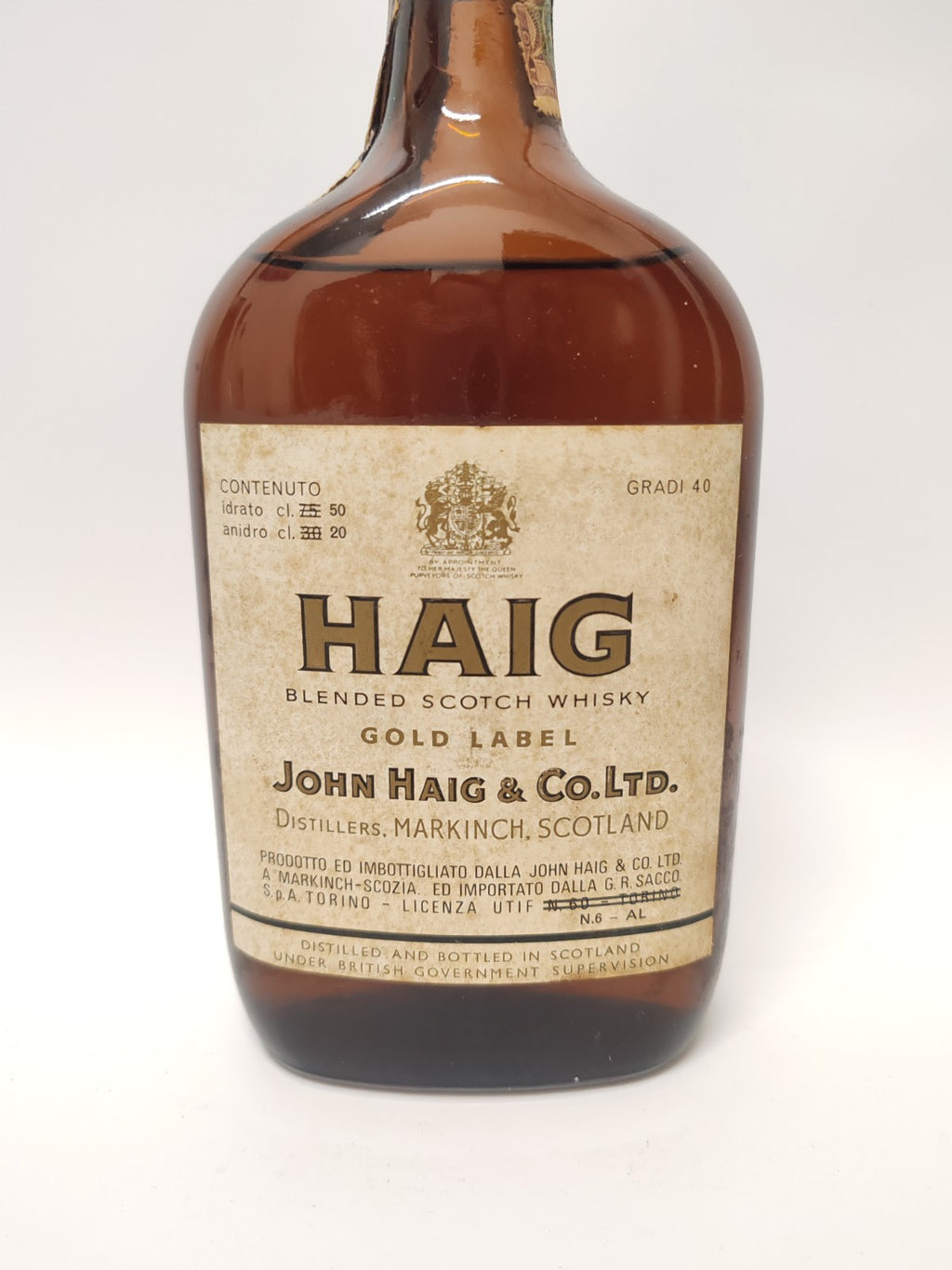 Seltene Haig Blended Scotch Whisky Gold Label – John Haig & Co. Ltd., 1959-1964