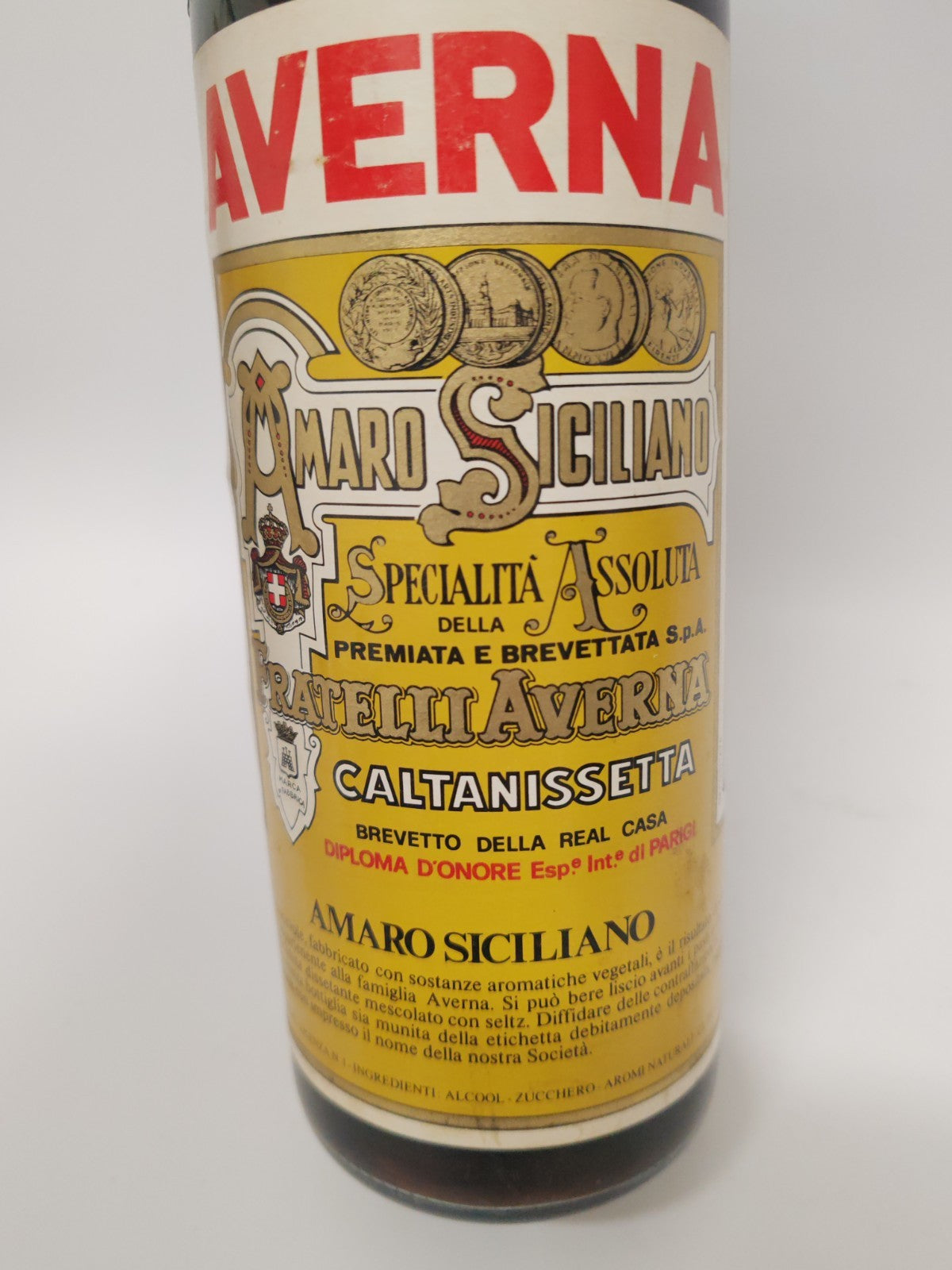 Amaro Averna Siciliano 1L 34% – selten – 1970er – ungeöffnet & versiegelt
