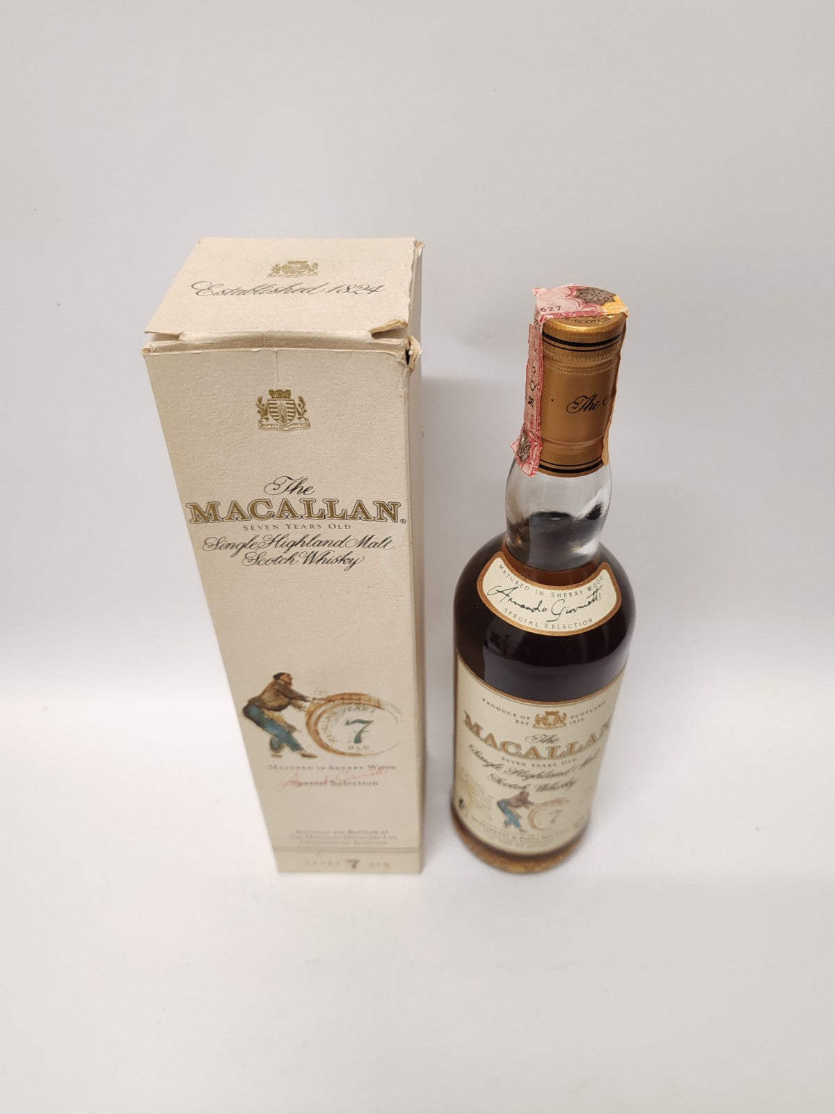 Macallan 7 Years Armando Giovinetti Special Selection 70cl 40%  80er Mit Schacht