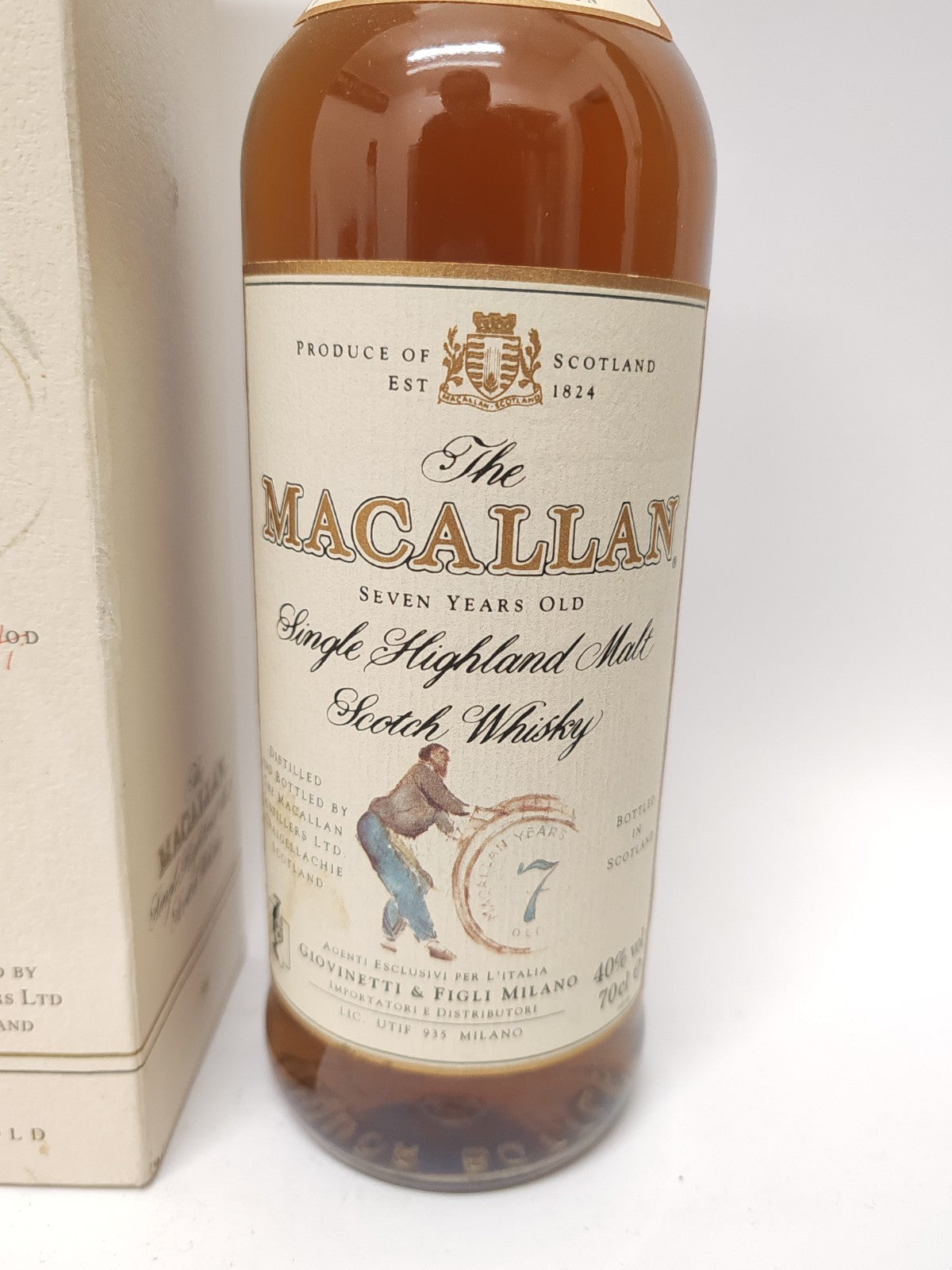 Macallan 7 Years Armando Giovinetti Special Selection 70cl 40%  80er Mit Schacht